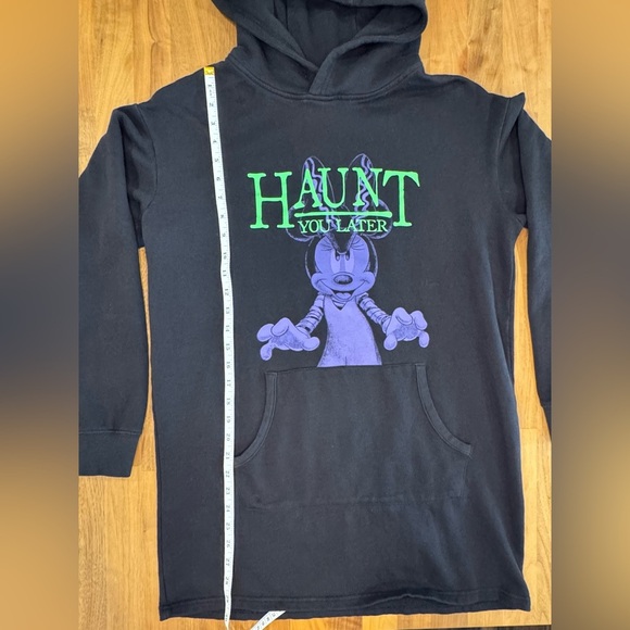 Disney Halloween Minnie “Haunt You Later” Black Hoodie Dress – Size S - Picture 2 of 7